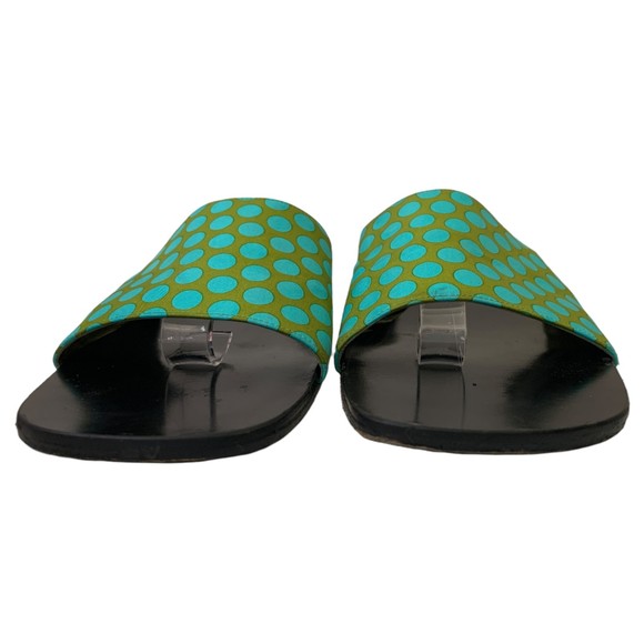 Vintage Kate Spade New York Women's Green Polka Dots Casual Sandals Size 6 - Picture 4 of 10